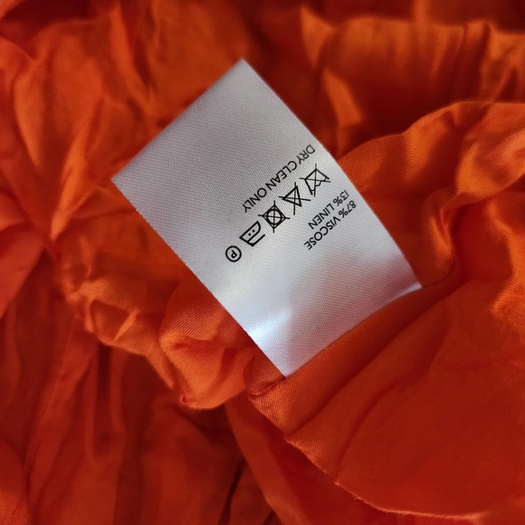 Free People Like A Lady Mini Dress Orange Combo Size Large NWT - Picture 7 of 9